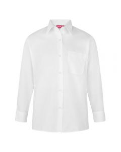Girls full sleeve school blouse front - white
